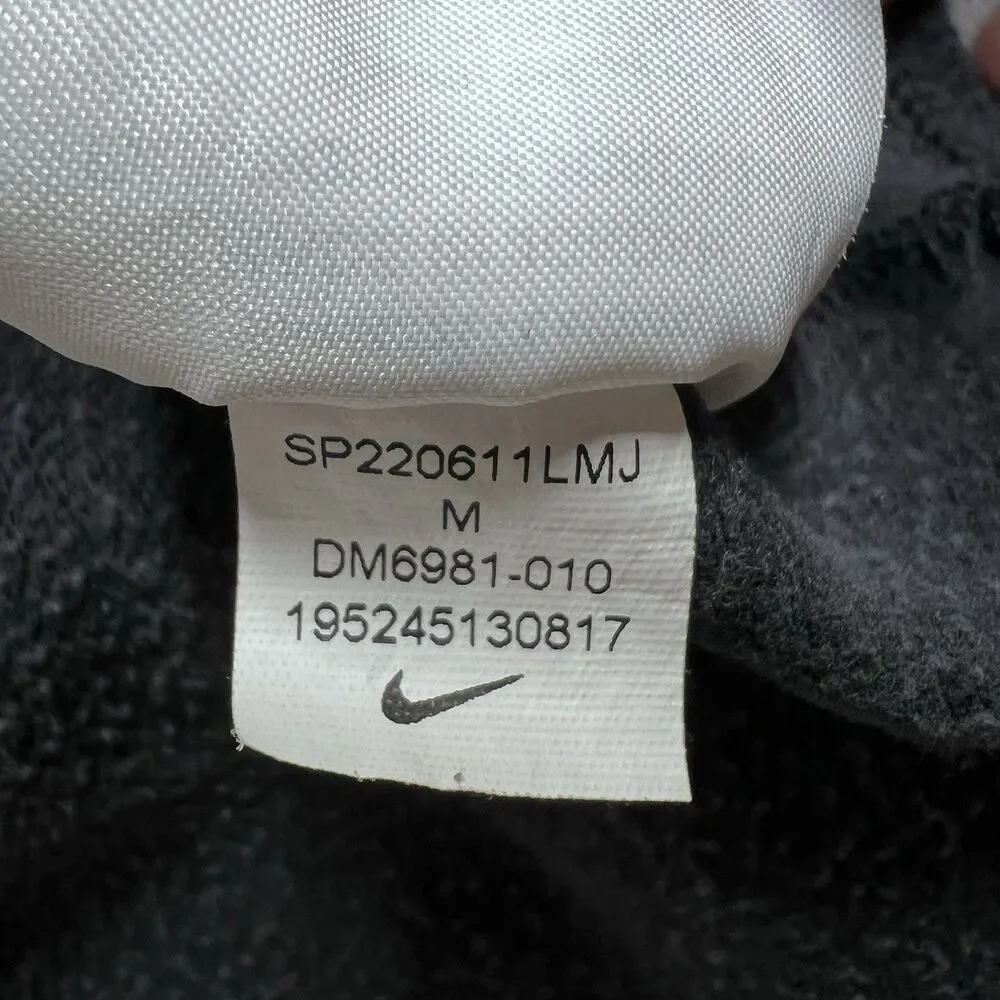 Nike Yoga Fit Hoodie Black Oversize Crop Pullover Size M